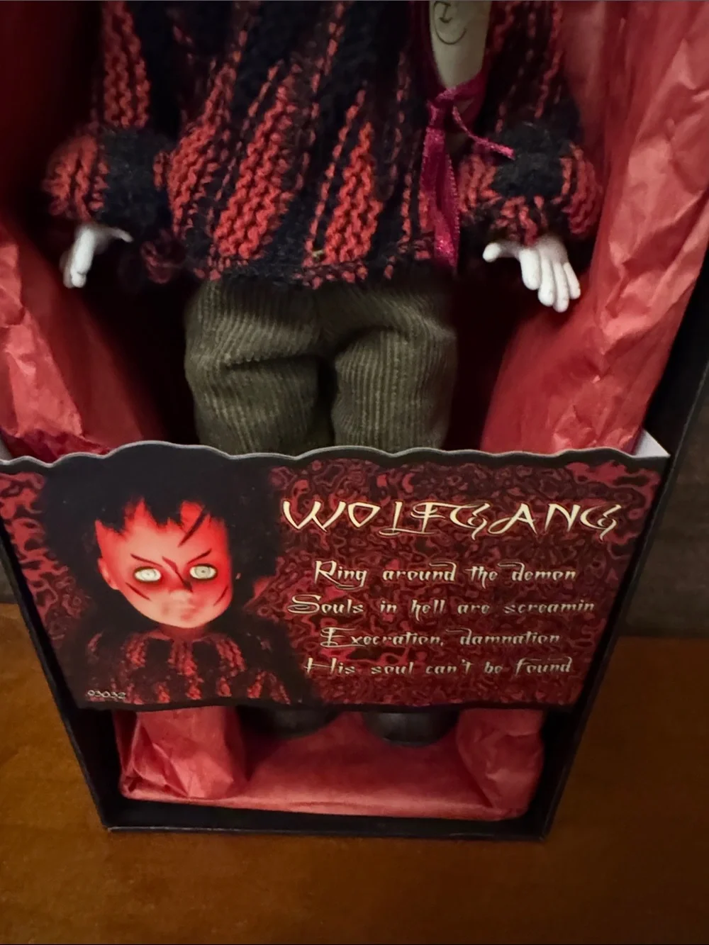 Wolfgang Red & Black Living Dead Doll – Collectible Toy